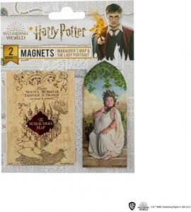 Harry Potter Magnety - Pobertův plánek a Buclatá dáma / Sada 2 ks
