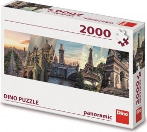 Puzzle Paříž koláž Panoramic 2000 dílků