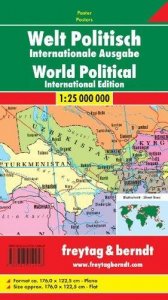 Svět / nástěnná politická mapa 1:25 000 000 (175x121 cm) lamino+lišty