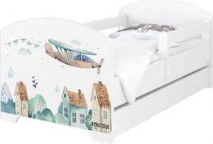 BabyBoo Dětská postel 140 x 70cm - Letadla + šuplík