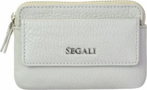 Kožená mini peněženka-klíčenka 7483 A grey