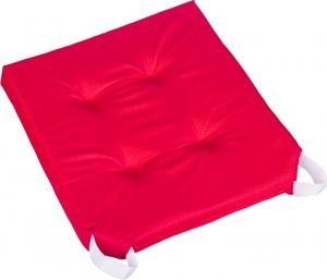 Sedák hladký Ulla - 40x40 cm, hladký - vykrojené rohy - uni červená
