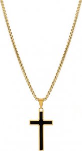 Pozlacený náhrdelník s křížkem VGX211-1G (řetízek, přívěsek)