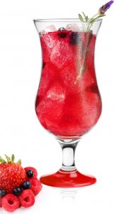 GLASMARK Koktejlová sklenice - 420ml, červený podstavec