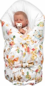 Náhradní povlak na péřovou zavinovačku MAXI LALLY Baby Nellys,Cute Animals 85x85cm, bílý