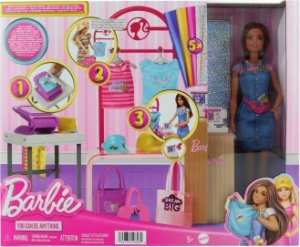 Barbie Módní design studio s panenkou HKT78