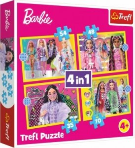Puzzle 4v1 Šťastný svět Barbie 28,5x20,5cm