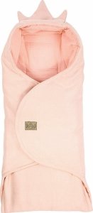 Zavinovací deka s kapucí Little Elite, 100 x 115 cm, Kralovská koruna - růžová