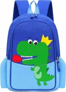 Batoh, aktovka pro předškoláka Dino King - modrý