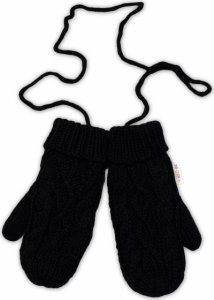 Dámské pletené palčáky s fleecovou podšívkou Baby Nellys, černé