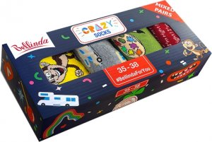 Dárková sada ponožek Crazy Socks Box BOX 3 FW23, 35-38