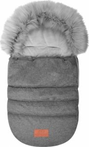 Dětský zimní fusak s kožešinkou 90 x 50 cm, nepromokavý, šedý