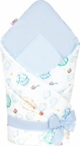 Zavinovačka pro miminko Balóny, 70x70 cm, svetlě modrá