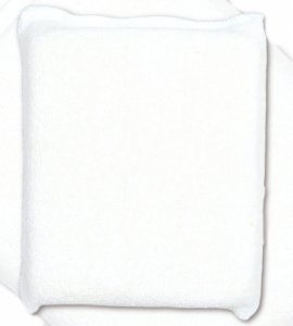 Houbička na mytí s froté obalem - bílá
