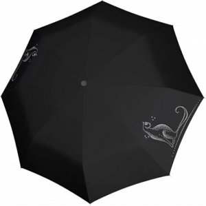 Dámský skládací deštník Fiber Magic Sparkling Cat 746165PS