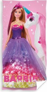 Osuška Barbie a Jednorožec 70x140 cm - bavlna