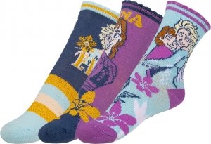 Ponožky dětské Frozen - sada 3 páry - 23-26 - fialová, modrá, zlatá