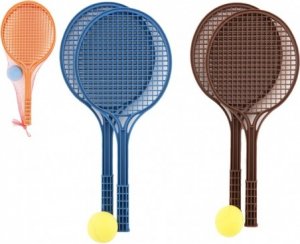 Soft tenis plast barevný+míček 53cm