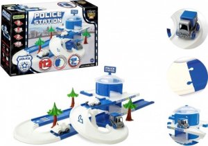 Garáž+dráha Kid Cars 3D Policie plast 3,8m 12m+ Wader