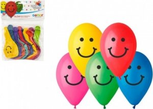 Balonek/Balonky nafukovací 10" potisk Smile 10cm 10ks karneval