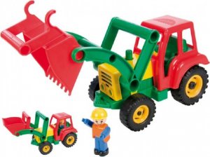 Auto traktor/nakladač s figurkou aktivní se lžící plast 35cm 24m+