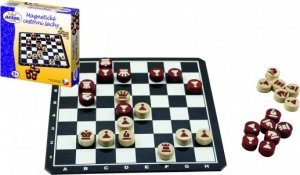 Magnetické cestovní šachy dřevěné kameny společenská hra