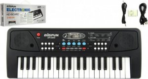 Pianko/Varhany/Klávesy 37 kláves, napájení na USB + přehrávač MP3 + mikrofon plast 40cm