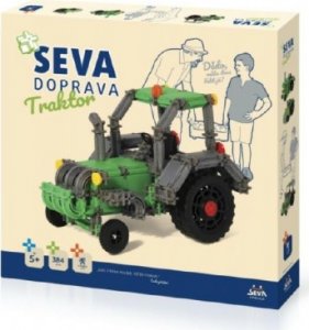 Stavebnice SEVA DOPRAVA Trakor plast 384 dílků 5+