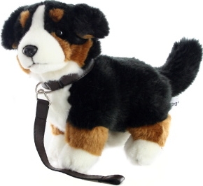 Plyš Bernský salašnický pes s vodítkem 26 cm