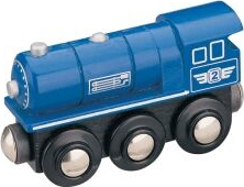 Parní lokomotiva modrá