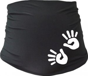 Mamitati Těhotenský pás s ručičkami, vel. L/XL - černý