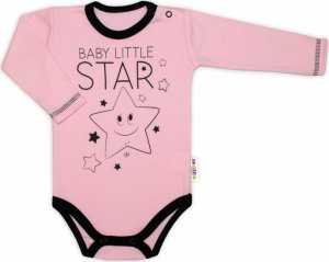 Baby Nellys Body dlouhý rukáv, růžové, Baby Little Star, vel. 74