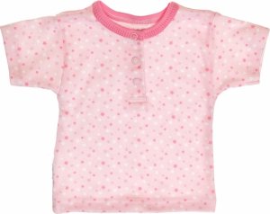 MBaby Bavlněné Polo tričko s krátkým rukávem Hvězdičky - růžové