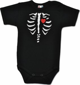 Baby Dejna Body krátký rukáv RED HEART - černé, vel. 74