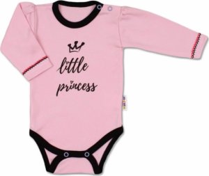 Baby Nellys Body dlouhý rukáv, vel. 62, růžové - Little Princess