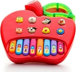 Euro Baby Edukační hračka hrající jablko - červené