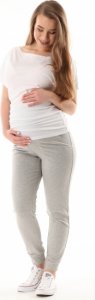Těhotenské kalhoty/tepláky Gregx, Vigo s kapsami - šedé, vel. M