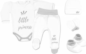 Baby Nellys 5-ti dílná soupravička do porodnice Little Princess - bílá