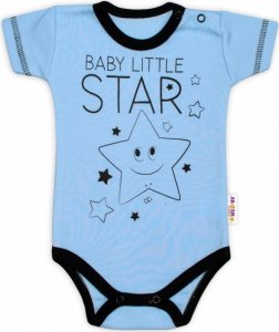 Body krátký rukáv Baby Nellys, Baby Little Star - modré, vel. 74
