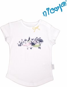 Kojenecké bavlněné tričko Nicol, Mořská víla - krátký rukáv, bílé, vel. 68