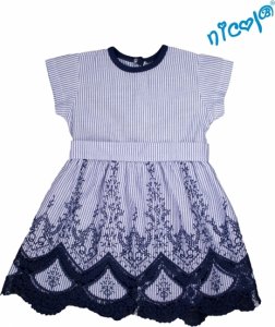 Dětské šaty Nicol, Sailor - granátové/proužky, vel. 122
