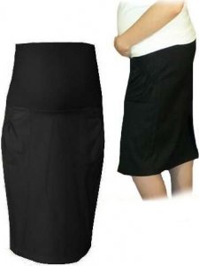 Be MaaMaa Těhotenská sportovní sukně s kapsami - černá, vel. L