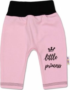 Baby Nellys Bavlněné tepláčky, růžové Little Princess