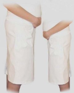 Be MaaMaa Těhotenská sportovní sukně s kapsami - bílá, vel. M