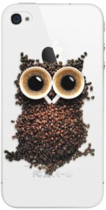 Plastové pouzdro iSaprio - Owl And Coffee - iPhone 4/4S