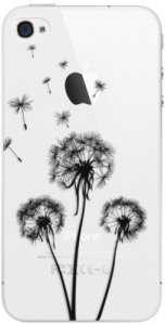 Plastové pouzdro iSaprio - Three Dandelions - black - iPhone 4/4S