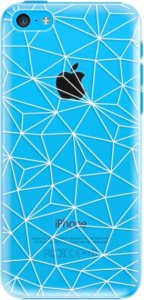 Plastové pouzdro iSaprio - Abstract Triangles 03 - white - iPhone 5C