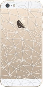 Plastové pouzdro iSaprio - Abstract Triangles 03 - white - iPhone 5/5S/SE