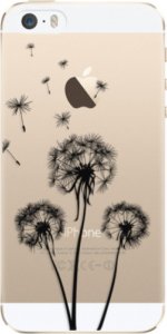 Plastové pouzdro iSaprio - Three Dandelions - black - iPhone 5/5S/SE