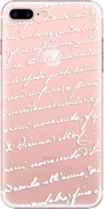 Plastové pouzdro iSaprio - Handwriting 01 - white - iPhone 7 Plus